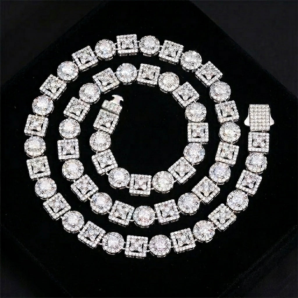 Luxury Moissanite DVVS S925 Sterling Silver chain