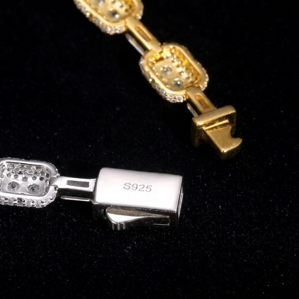 Silver with moissanite bracelet