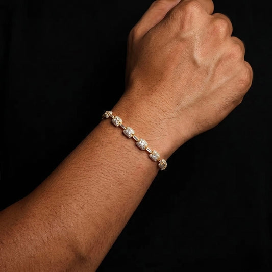 Silver with moissanite bracelet