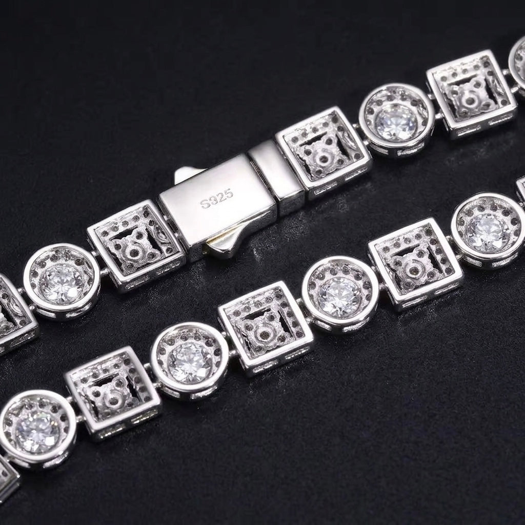 Luxury Moissanite DVVS S925 Sterling Silver chain