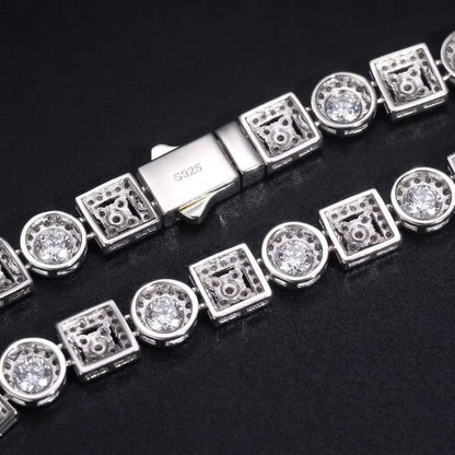 Luxury Moissanite DVVS S925 Sterling Silver chain